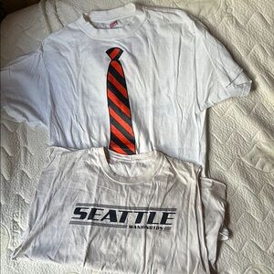 Soffe White Short Sleeve Tee with Seattle Graphic